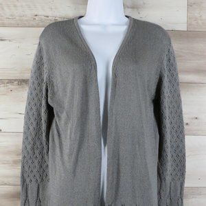 Carole‎ Little* Women's Long Sleeve Open Cardigan Knit Wear Sweater~ Size Large